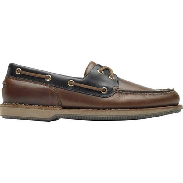 mens navy leather boat shoes