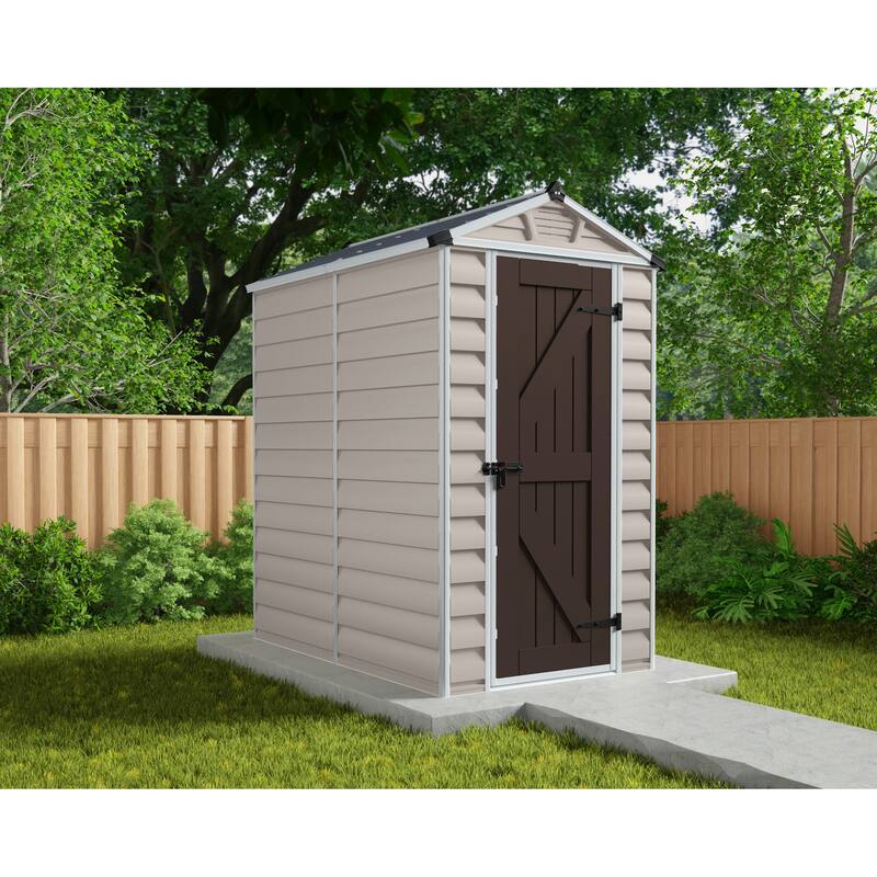 SkyLight 4 ft. x 6 ft. Tan Garden Outdoor Storage Shed - 4x6