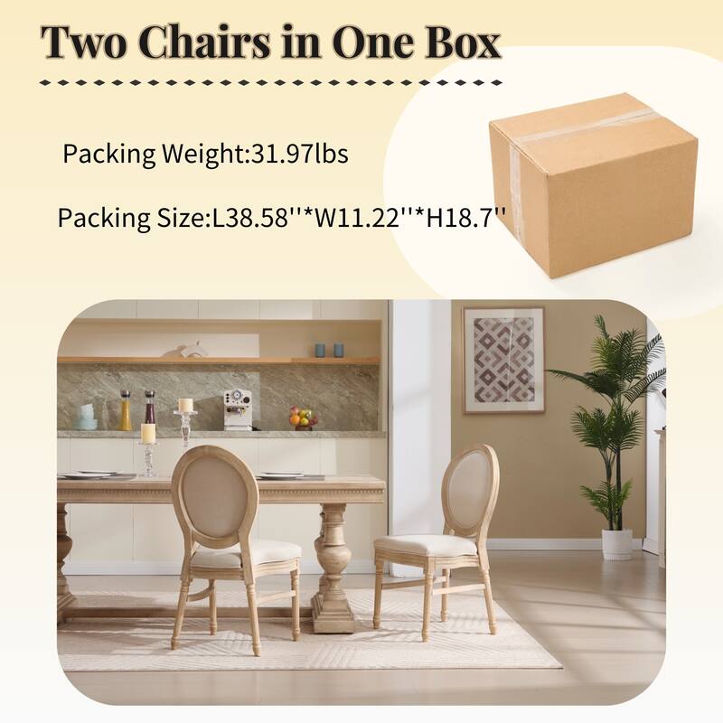 Set of 2 French Country Dining Chairs