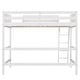 preview thumbnail 9 of 11, Twin Size Loft Bed with Ladder, Solid Wood, White