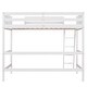 preview thumbnail 9 of 11, White Twin Solid Wood Loft Bed with Ladder & Fence