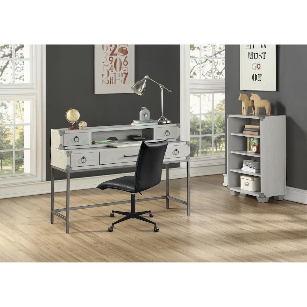 Sophisticated Wooden Writing Desk with Efficient Drawer System for Productive Workspace