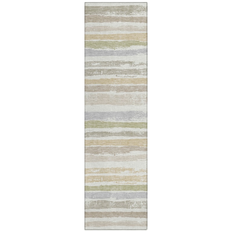 Machine Washable Indoor/ Outdoor Chantille Stripe Rug