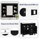 preview thumbnail 92 of 143, 36'' Bathroom Vanity with Top Sink, Freestanding Vanity Set with Mirror Cabinet