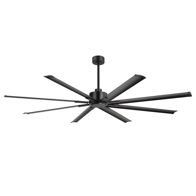 Large 72"/84"/96"/120" Black Ceiling Fan with Remote without Light-6/8 Aluminum Blades