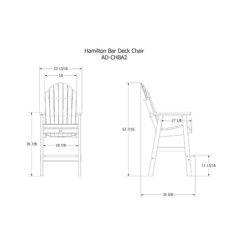 HIGHWOOD Hamilton Outdoor Bar Height Deck Chair