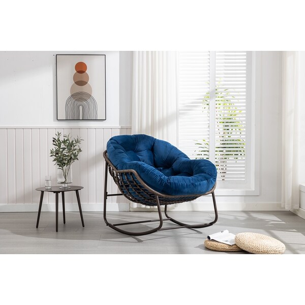 Outdoor Rattan Rocking Chair Recliner Chair Outdoor for Front
