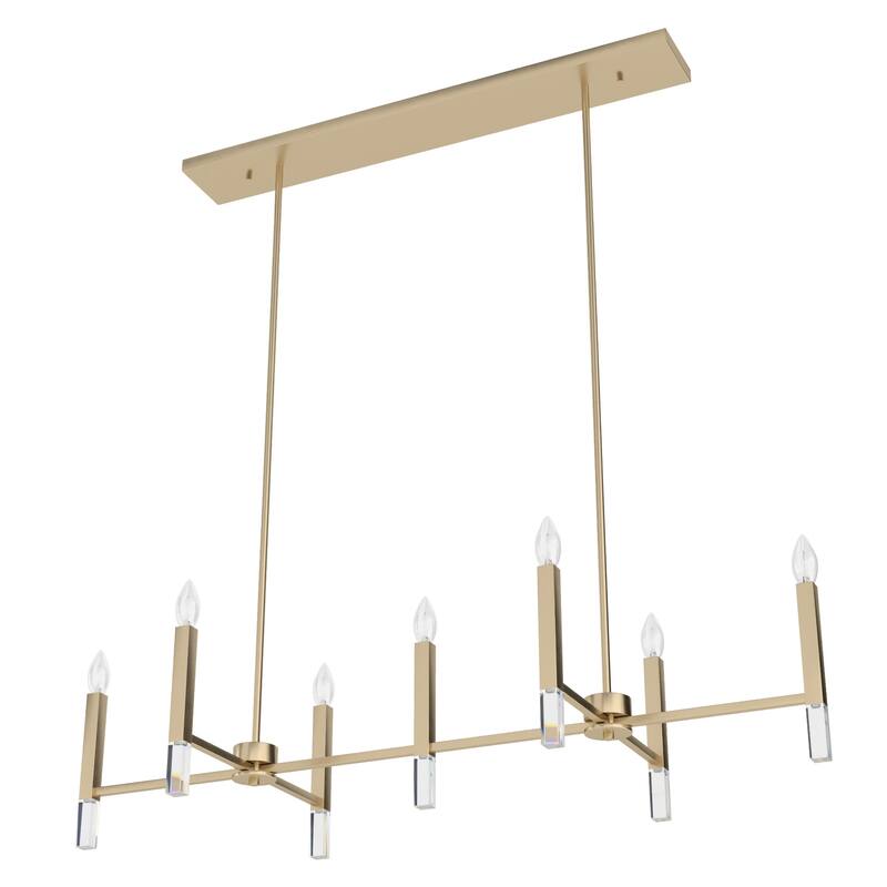 Hunter Sunjai Candle Chandelier - Entry, Kitchen Island, Dining Room, Living Room - Geometric, Glam, Contemporary