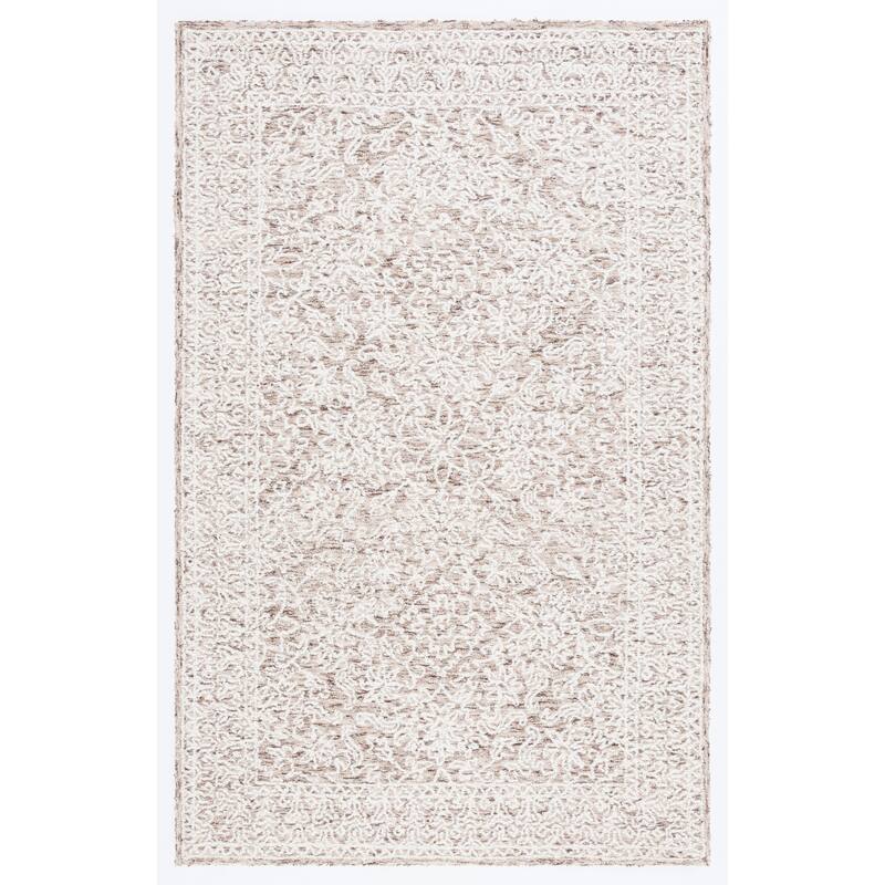SAFAVIEH Handmade Ebony Imkje Modern Rug - 4' x 6' - Brown/Ivory