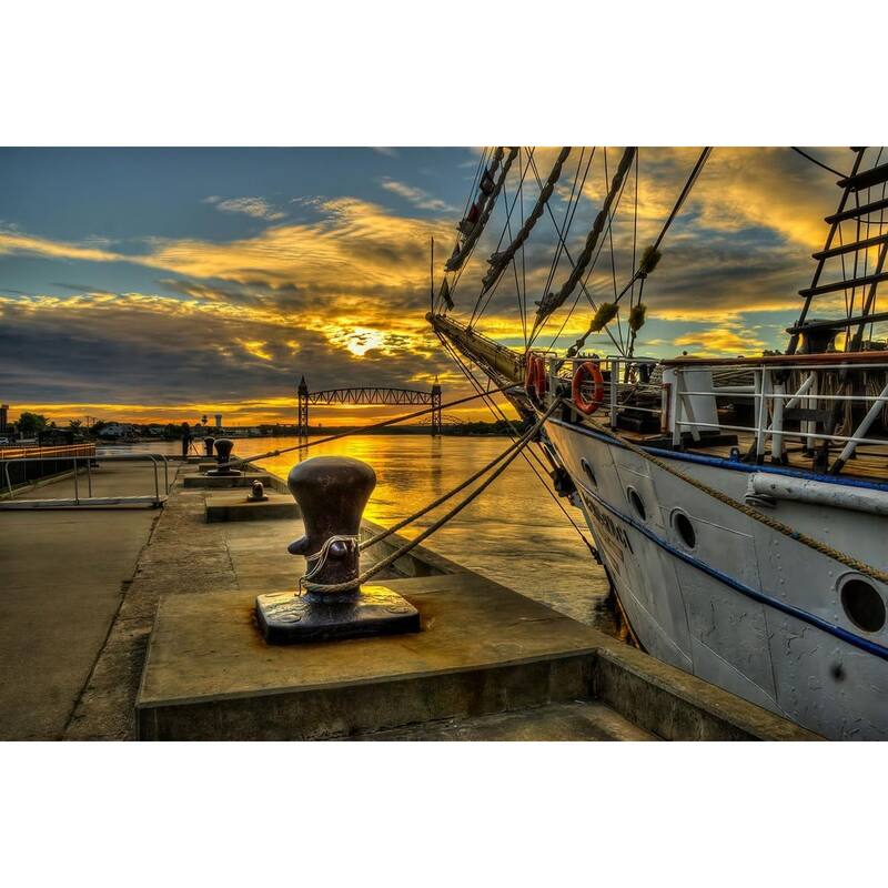Tall Ship Docked and Ready to Sail at Sunset by Wayne Collamore Art Poster - Print On Demand - 24 x 36 Inch