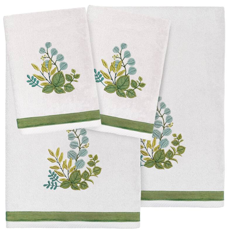 Authentic Hotel and Spa Turkish Cotton Botanica 4 PC Towel Set - Silver