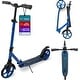 preview thumbnail 58 of 62, Outdoor Cruiser Kick Scooter for Ages 6+, for Kids, Teens, and Adult, Max Load 250 LBS, Foldable, 8-inch Big Wheels, Blue