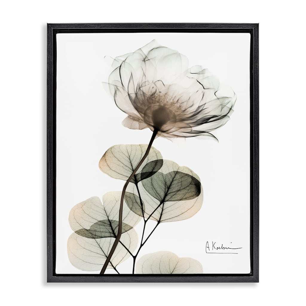 Stupell Simple Elegant White Flower Framed Floater Canvas Wall Art Design By Albert Koetsier