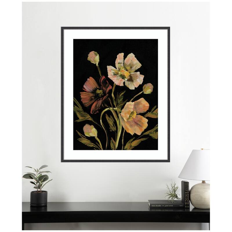 Kate and Laurel Framed Art Moody Floral 5 by Annie Quigley
