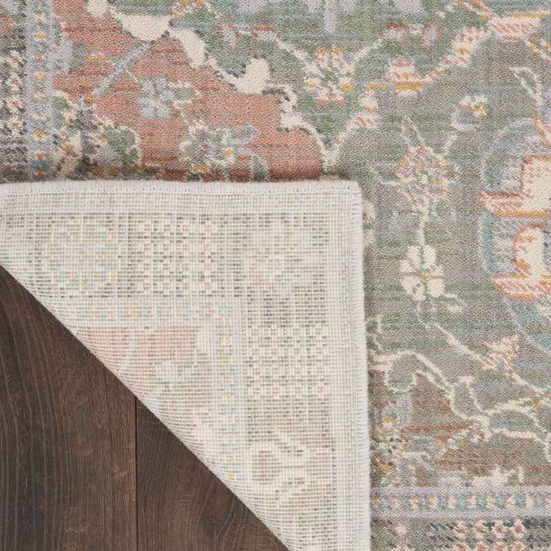 Nourison Parisa Traditional Moroccan Lantern Floral Medallion Area Rug