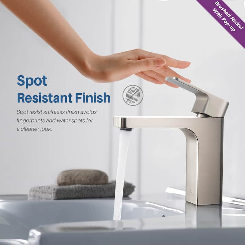 Solid Brass Lead-free Single-handle High Arc Bathroom Faucet