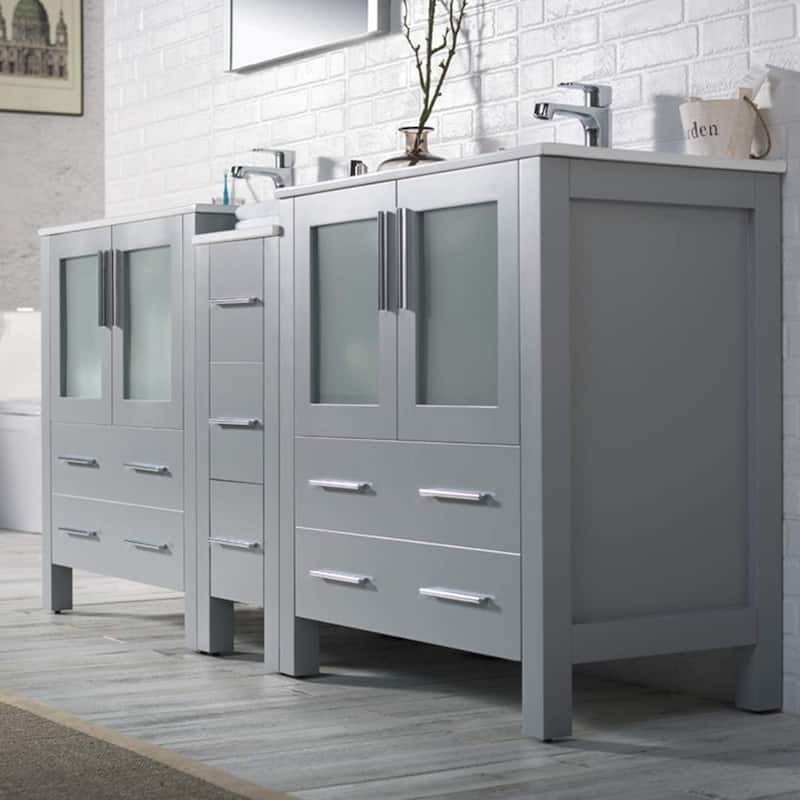 Blossom Sydney 72" Solid Wood Double Sink Bathroom Vanity with Cabinet