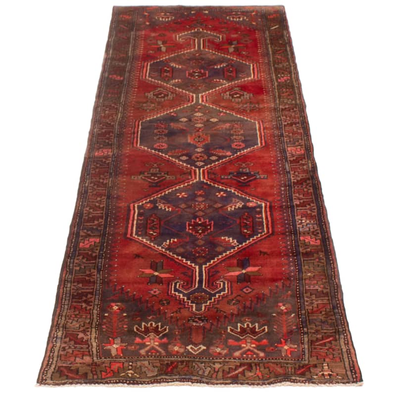 ECARPETGALLERY Hand-knotted Konya Anatolian Red Wool Rug - 3'6 x 9'7