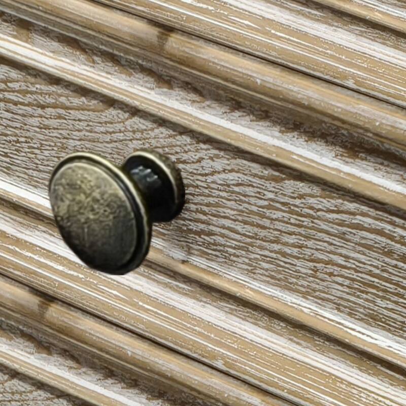 GDFStudio Vespertine Solid Wood 4-Drawer Nightstand with Pull-Out Tray