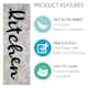 SussexHome Non-skid Ultra-thin Blended Cotton Runner Rug - 20" x 59"