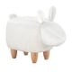 preview thumbnail 12 of 50, iQ Friends - Animal Ottomans by iNSPIRE Q Junior White Bunny