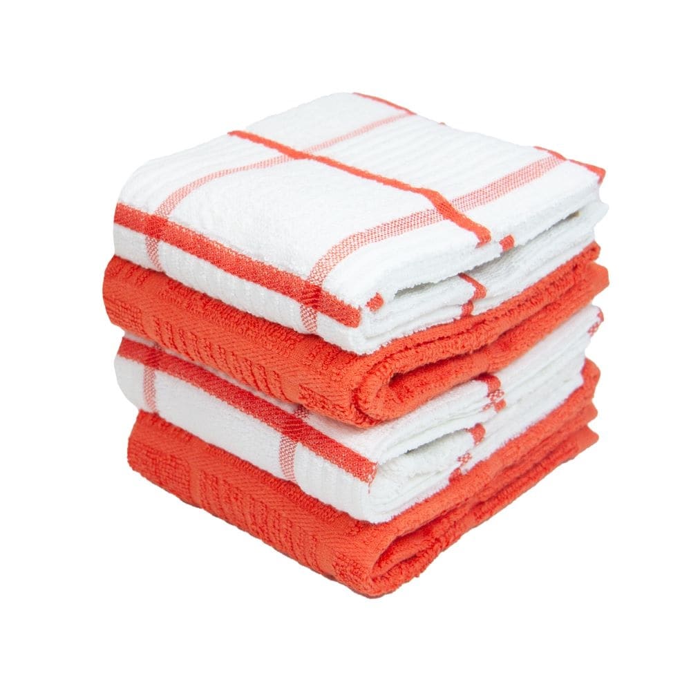 The Sloppy Chef Cotton Kitchen Bar Mop Towels, 4 Count
