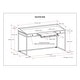 Thumbnail 9, WYNDENHALL Brinkley SOLID ACACIA WOOD Modern Industrial 60 inch Wide Writing Office Desk. Changes active main hero.