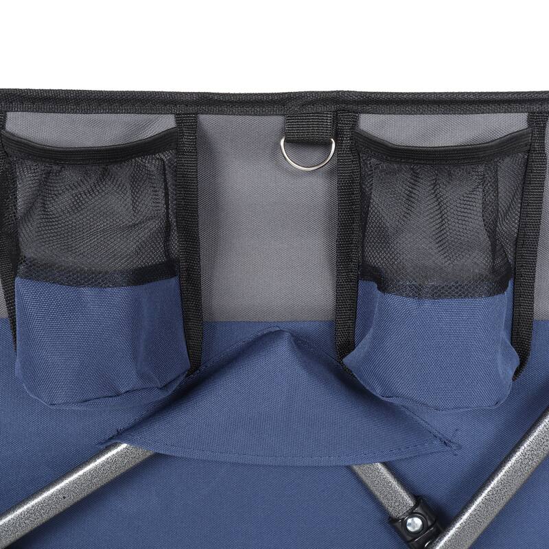 Multi-Functional Push-Pull Folding Wagon Cart with Rotating Handle & 9"x4" Beach Tires for Camping & Beach -300L XL Heavy-Duty