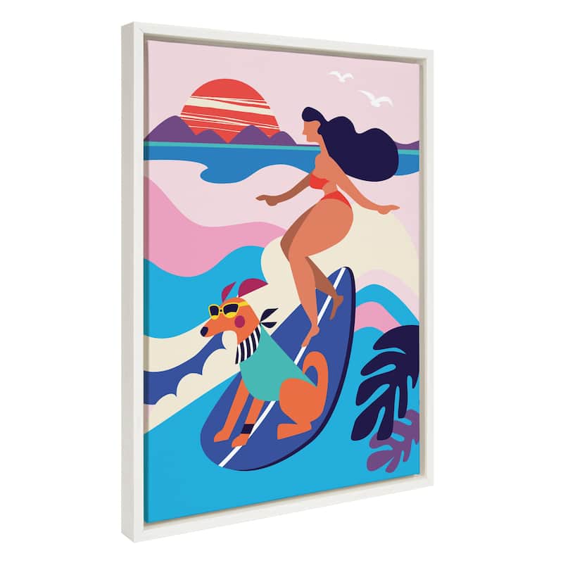 Kate and Laurel Sylvie Surf Dog Canvas by Rachel Lee of My Dream Wall