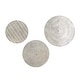 preview thumbnail 2 of 11, Stylish Aluminum Carved Designs Plate Wall Decor (Set of 3) - Silver or Black