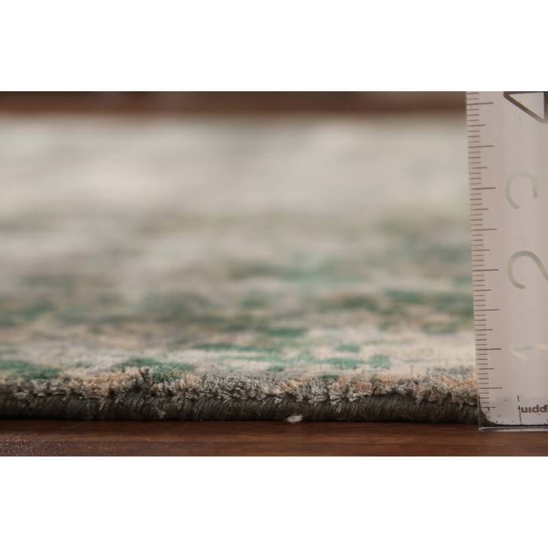All-Over Abstract Area Rug Hand-Knotted Wool Carpet - 6'7"x 9'10"