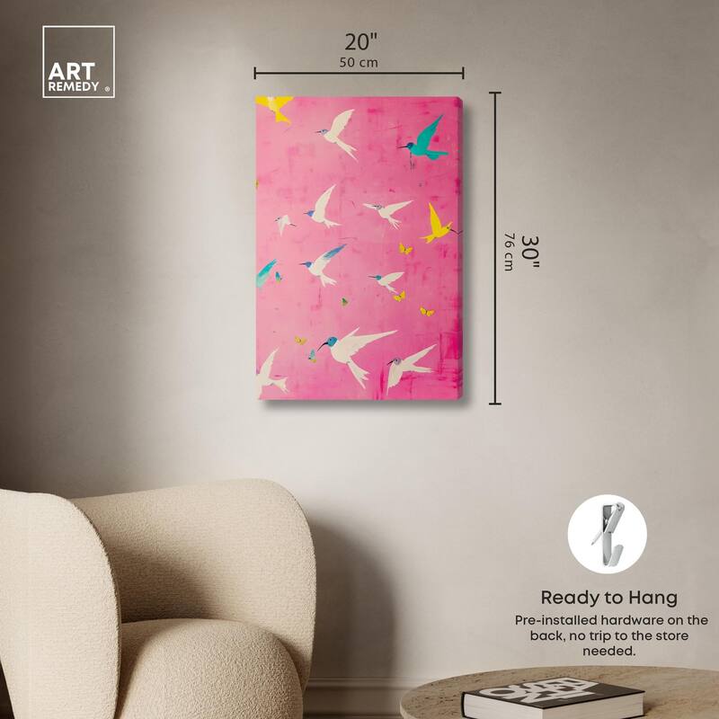 Soaring Sorbet Canvas by Art Remedy, Gallery Wrapped