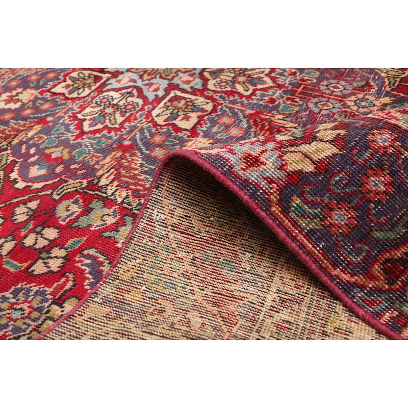 ECARPETGALLERY Hand-knotted Antalya Vintage Red Wool Rug - 6'4 x 9'7