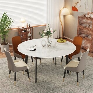 2 in 1 Extendable Dining Tables Folding Round to Rectangular - Bed Bath ...