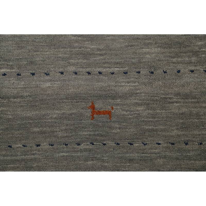 Tribal Gabbeh Indian Area Rug Handmade Wool Carpet - 7'10"x 9'8"
