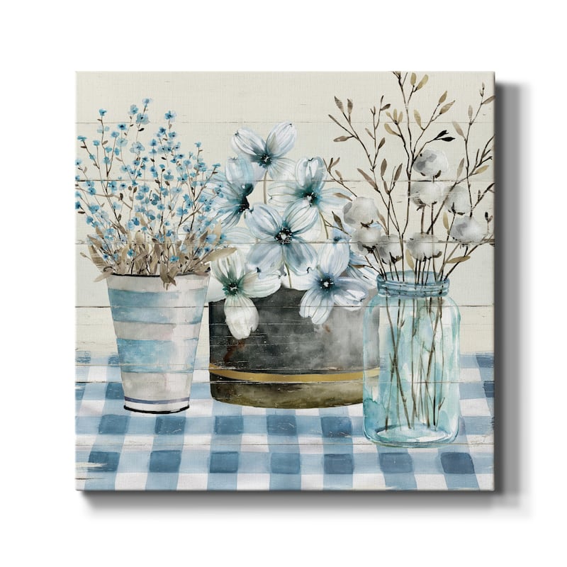 Blue Farmhouse-Premium Gallery Wrapped Canvas - Ready to Hang