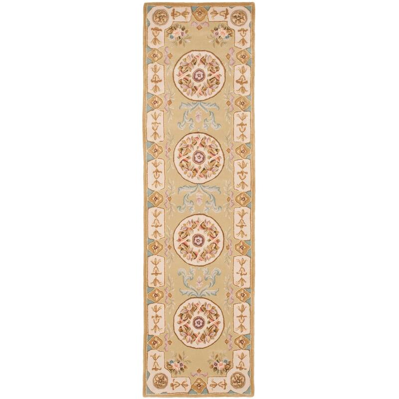 SAFAVIEH Handmade French Tapis Trista Shabby Chic Oriental Wool Rug