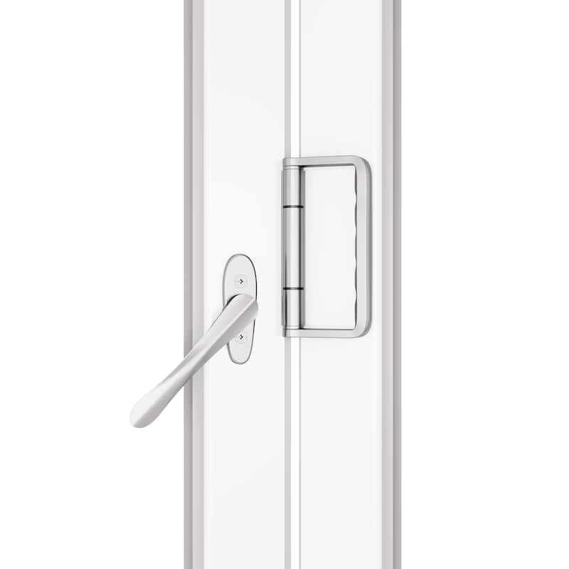 KaMic 168"×96" 5 Panels Aluminum Folding Door In White,Folded Out From Right To Left Model #:FD5PWH16896-RL
