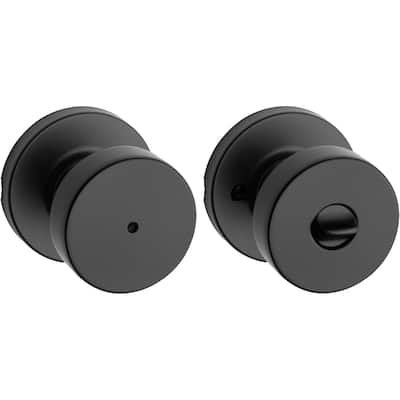 Kwikset Pismo Privacy Locking Door Knob, Interior Handle with Keyless Lock for Bedroom and Bathroom Doors,