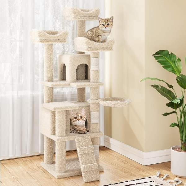 【公式】アクセサリーの激安通販 Cat Tree Multi-Level Cat Tower with 2 Roomy Condo 4 Perch その他