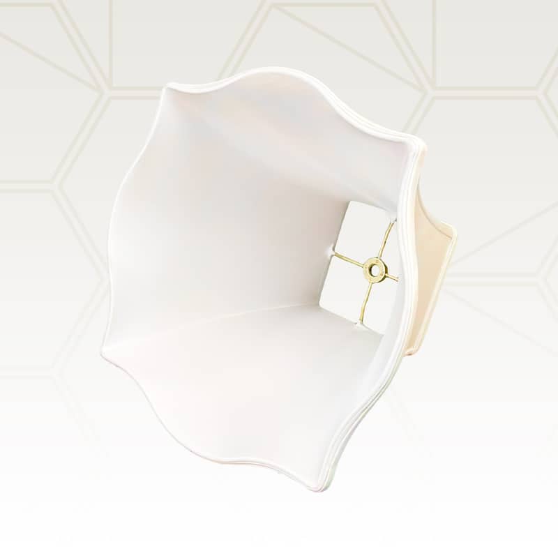 Royal Designs Fancy Square Bell Basic Lamp Shade, Eggshell, 4x10x8.5