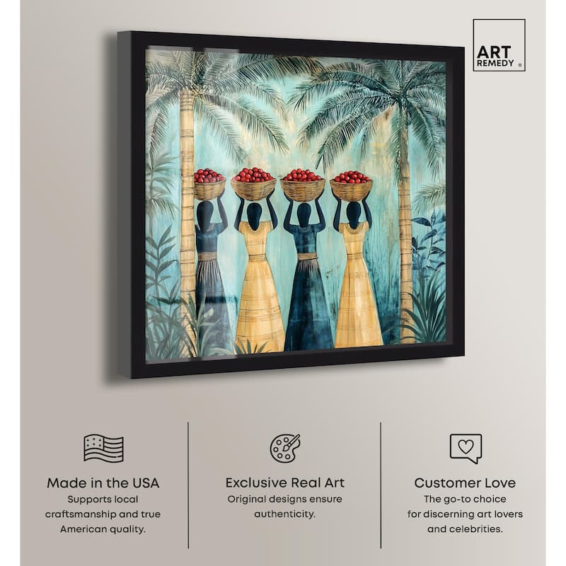 Walk Under Palms Shadowbox by Art Remedy