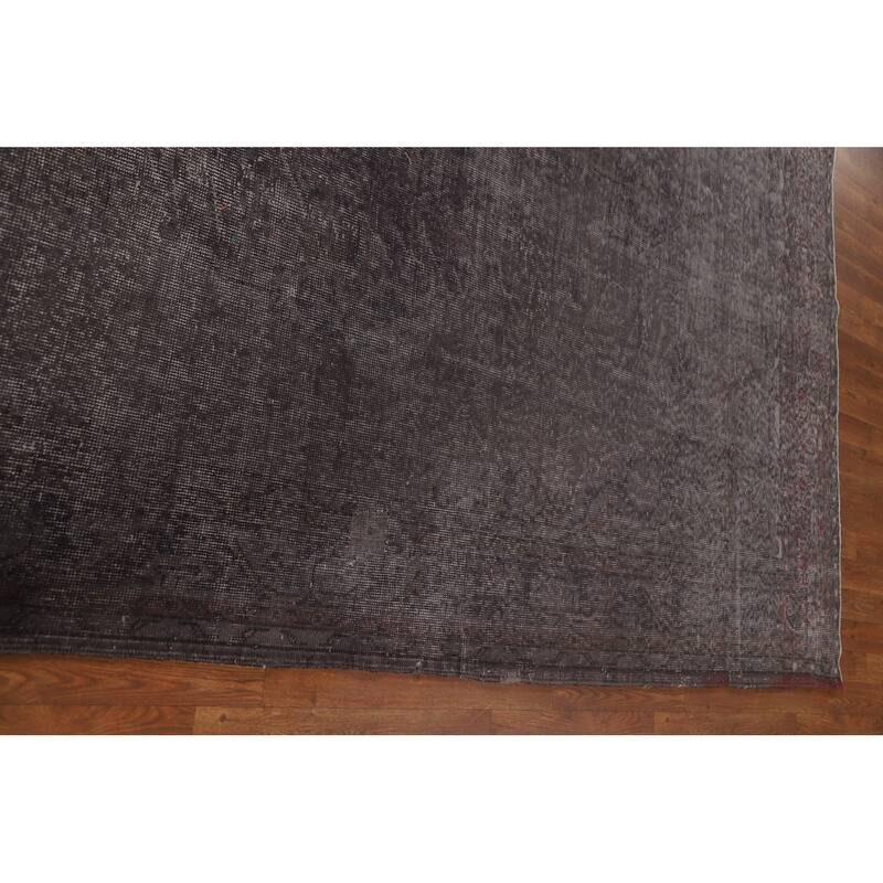 Over-Dyed Anatolian Turkish Vintage Area Rug Handmade Wool Carpet - 7'3" x 10'8"