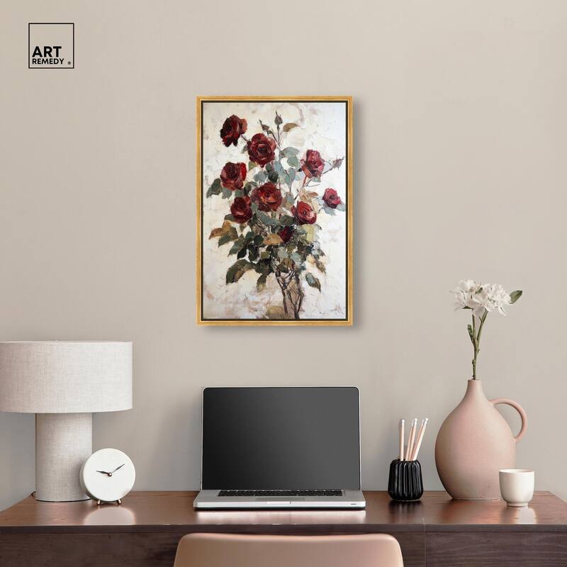 Velvet Vermilion II Canvas by Art Remedy