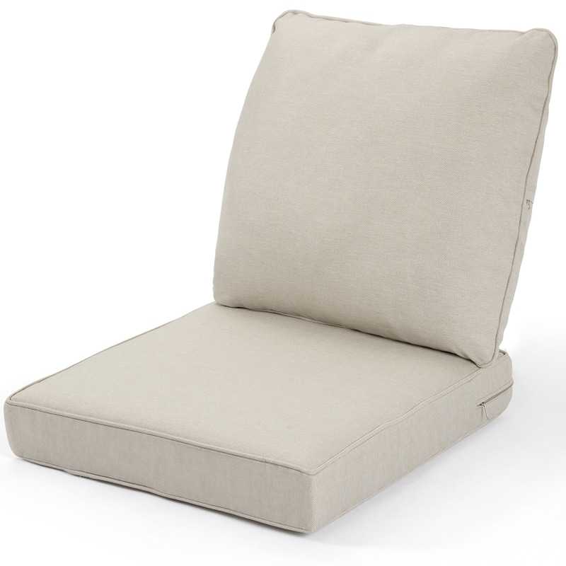 24-inch Outdoor Deep Seat Cushion Set - 24"L* 24"W *5"H - Beige