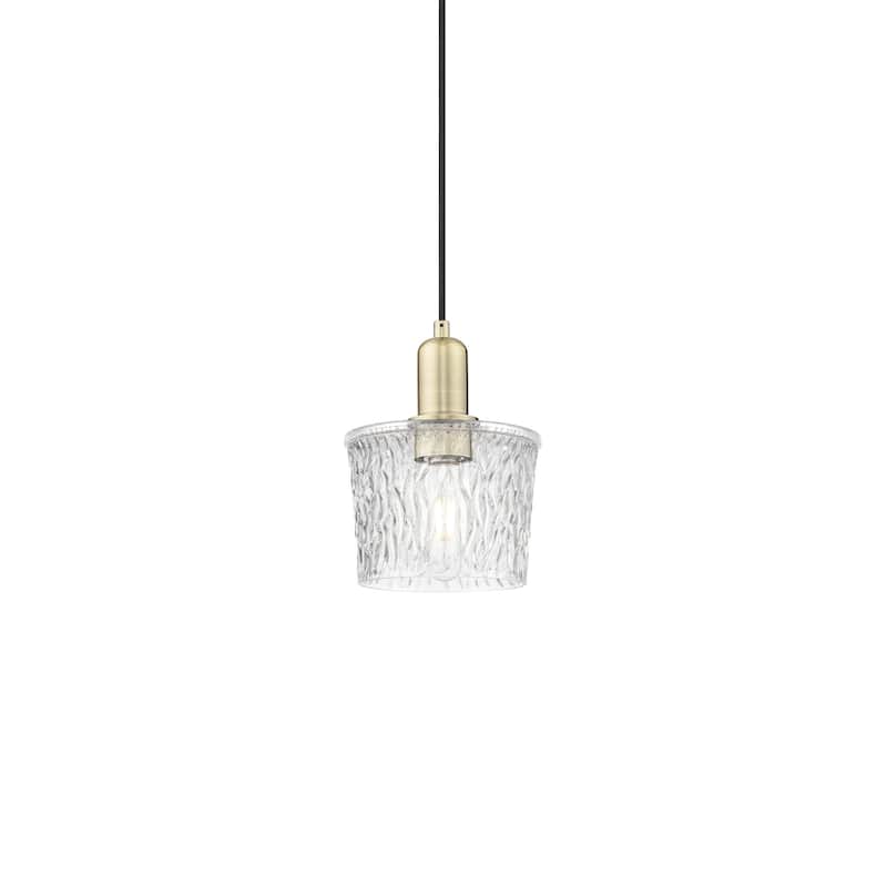 Innovations Lighting 716-1P-10-7 Niagara Pendant Niagara 7" Wide Mini - Antique Brass / Clear