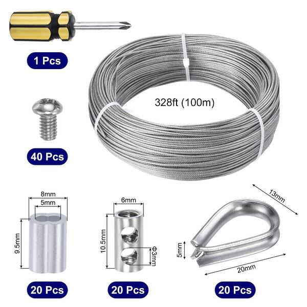 Lean Rop Wire Wire Rope Kit Stainless Steel Wire Rope 7x7 Strand Core Vinyl Coated ...