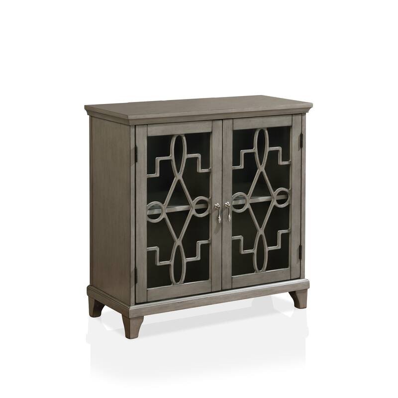 Kembel Transitional Grey 29-inch Wood 2-Shelf Hallway Cabinet by Furniture of America
