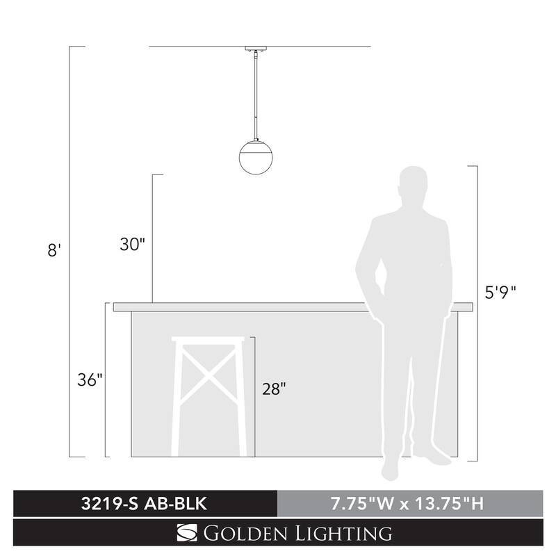 Golden Lighting Dixon Single Light 8" Wide Mini Pendant