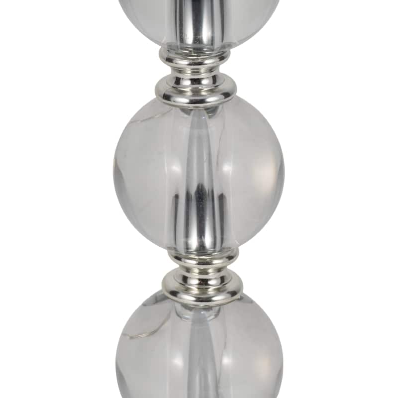 Sagebrook Home Set of 2 Crystal Silver Table Lamps - 12" x 12" x 22"